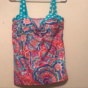 Paisley and polka dot women’s Tankini too